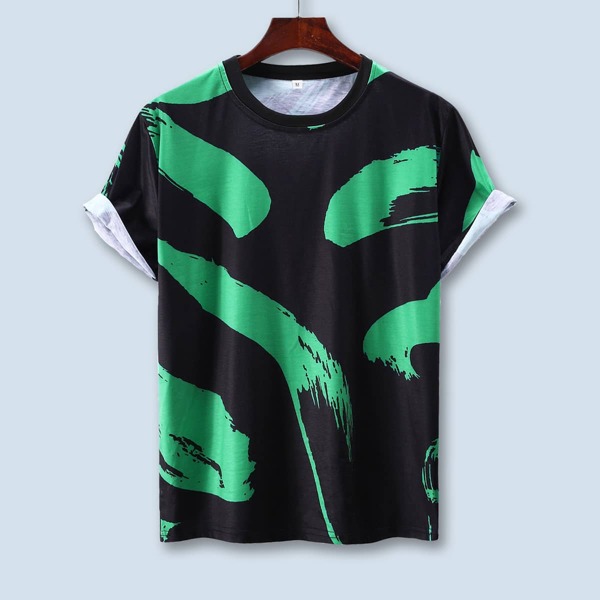 

Men Brush Print Tee, Multicolor