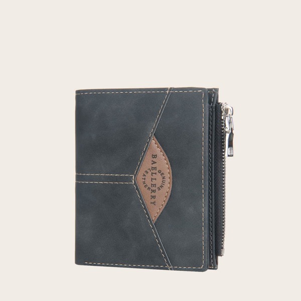 

Men Letter Graphic Small Purse, Black