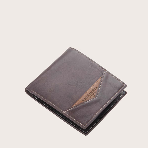 

Men Letter Graphic Small Purse, Coffee brown