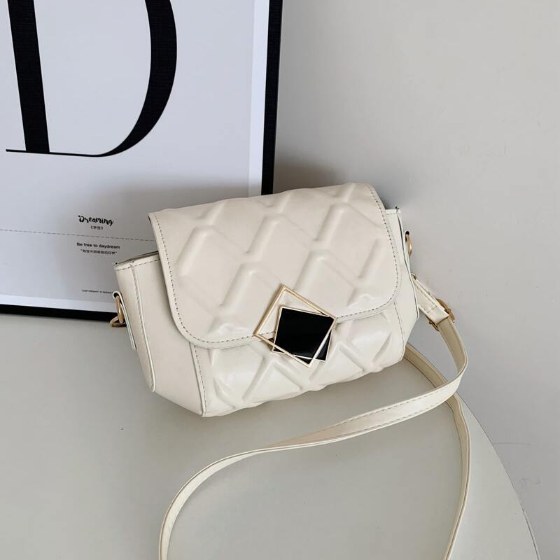 

Embossed Crossbody Bag, White