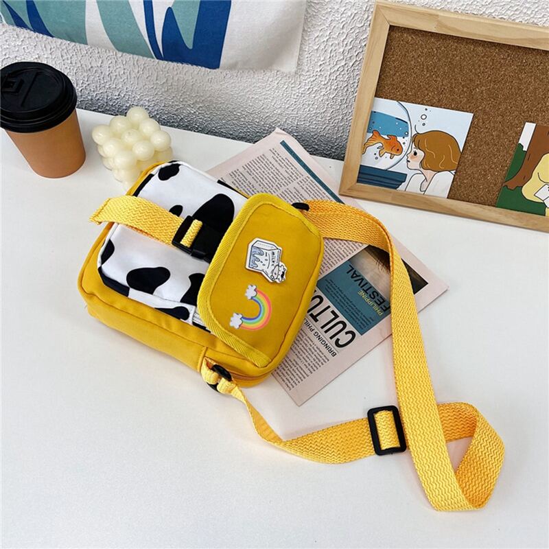 

Cow Pattern Crossbody Bag, Yellow