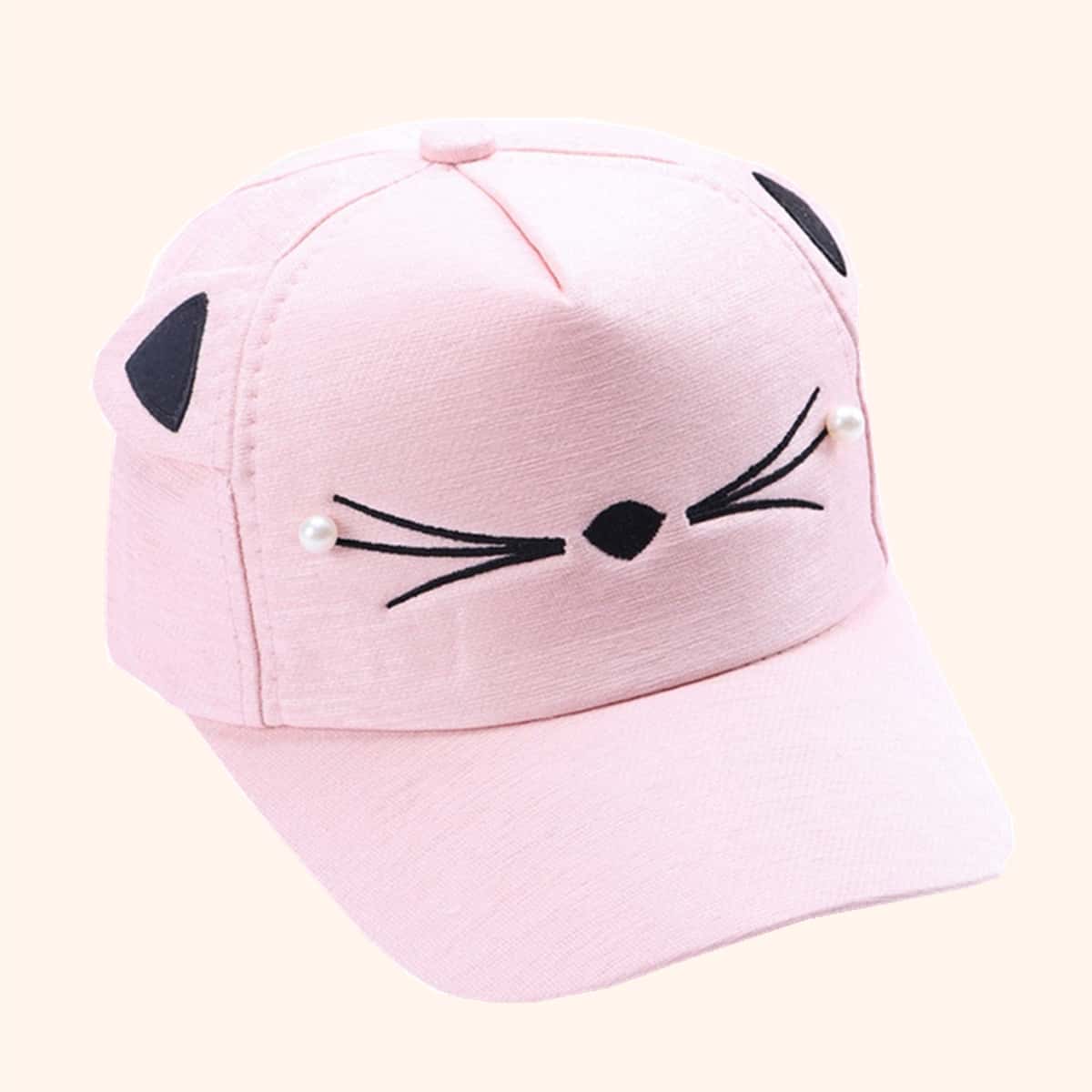 

Faux Pearl Detail Hat, Pink