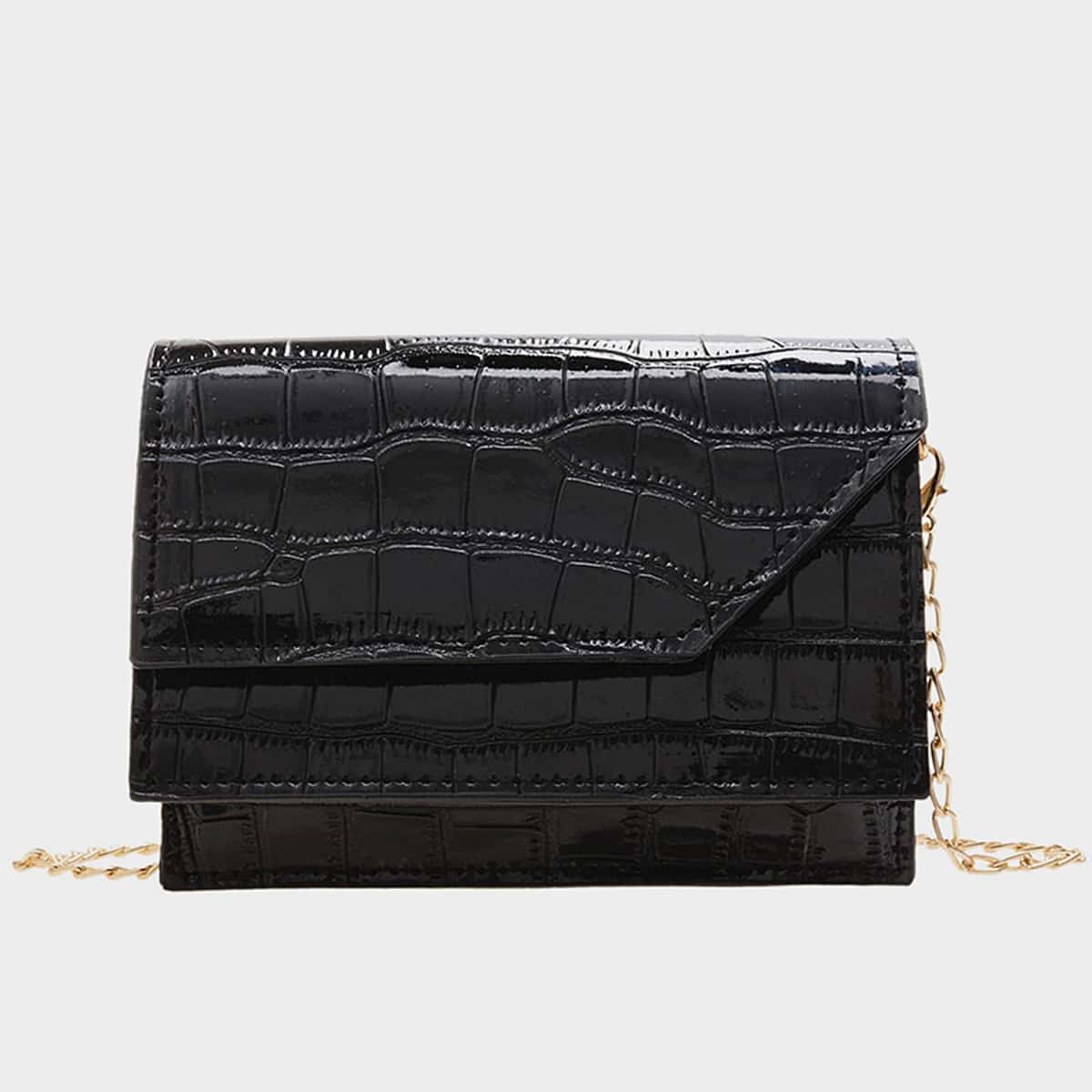 

Croc Chain Bag, Black