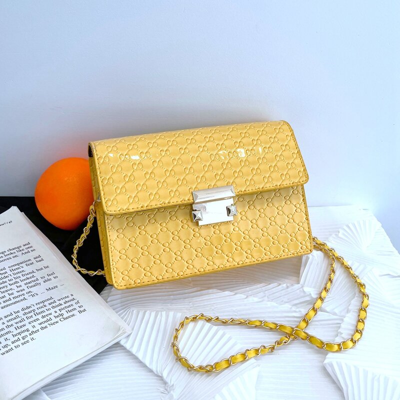 

Embossed Crossbody Bag, Yellow