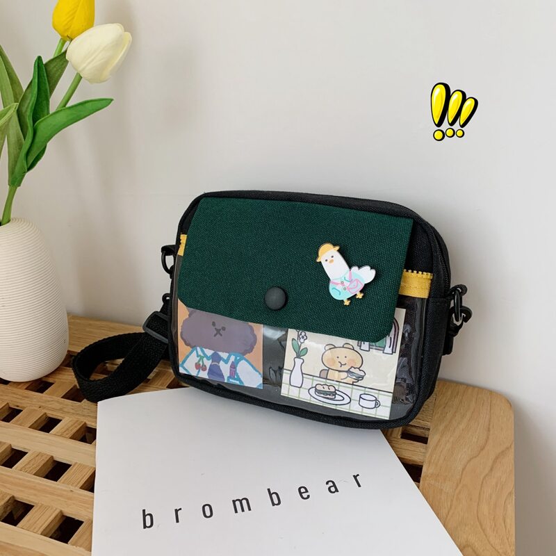 

Canvas Crossbody Bag, Dark green