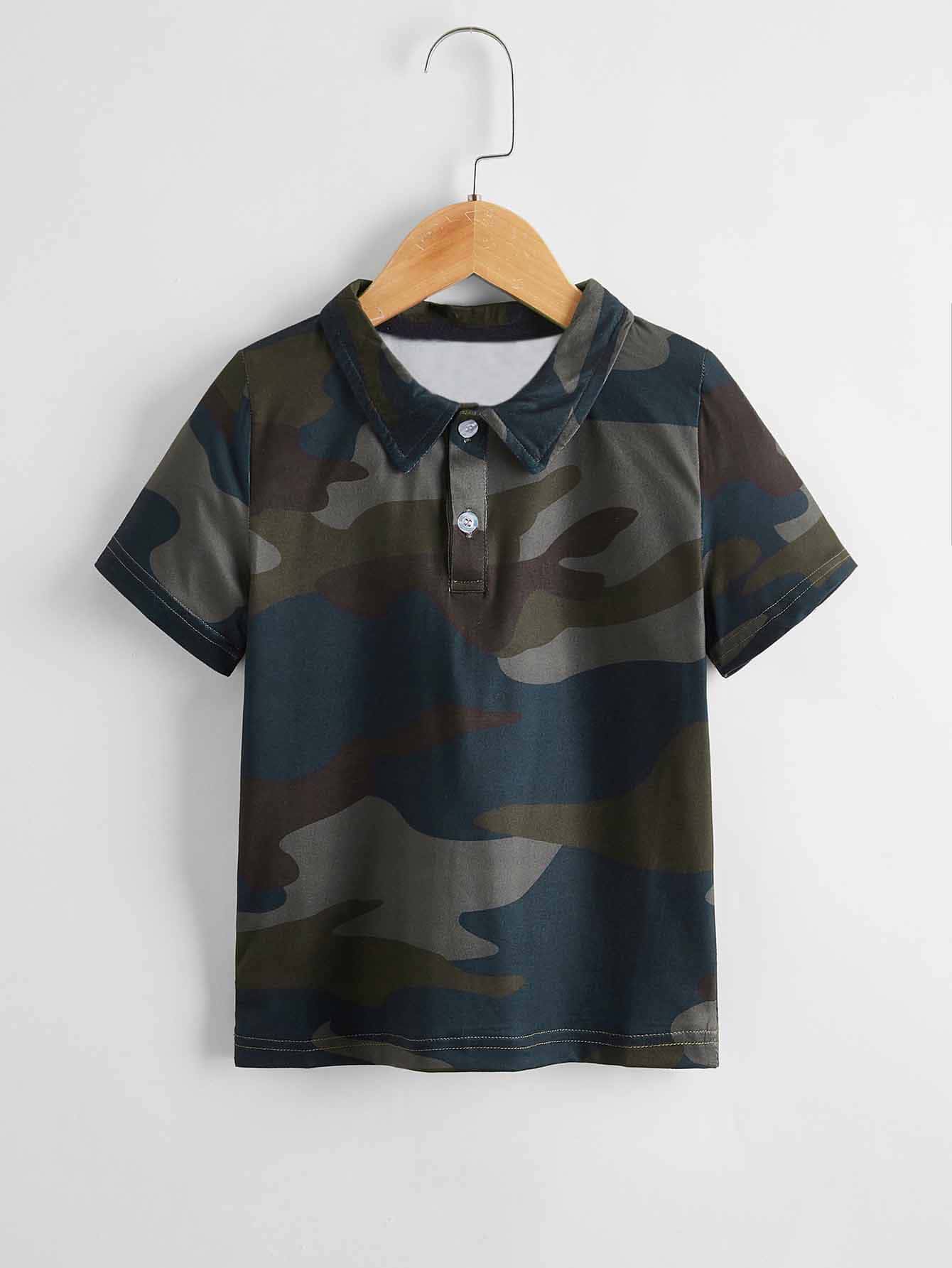 男童迷彩Polo衫