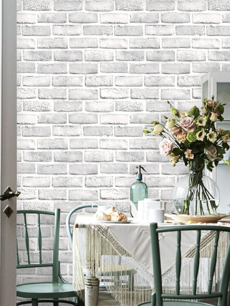 1pc Geometric Pattern Wall Paper - Multicolor - View 1