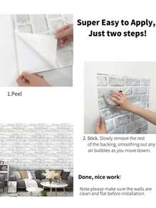 1pc Geometric Pattern Wall Paper - Multicolor - View 3