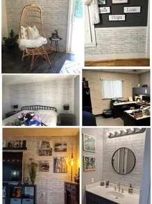 1pc Geometric Pattern Wall Paper - Multicolor - View 6