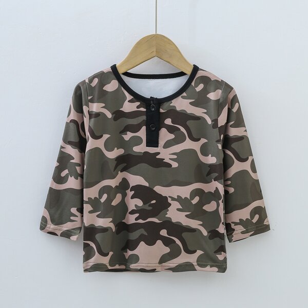 

Toddler Boys Camo Print Tee, Multicolor