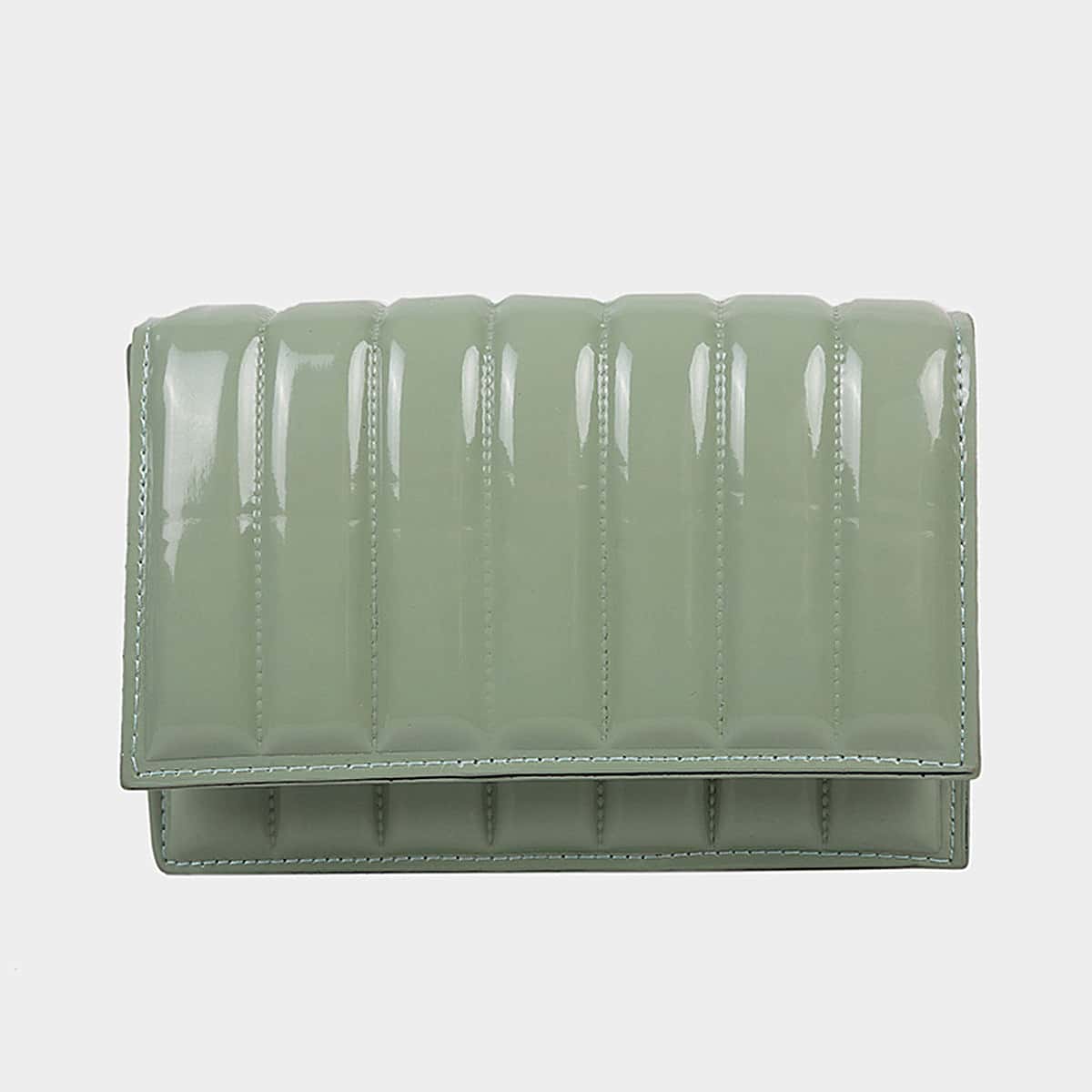 

Patent Leather Chain Bag, Green