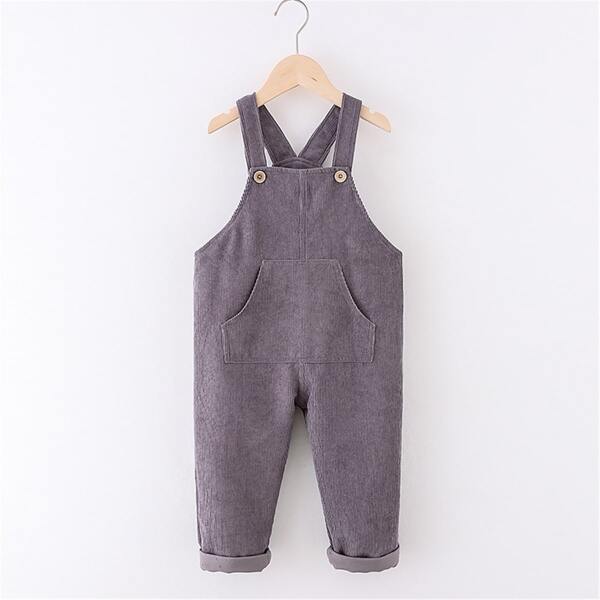

Toddler Boys Kangaroo Pocket Corduroy Jumpsuit, Dusty purple
