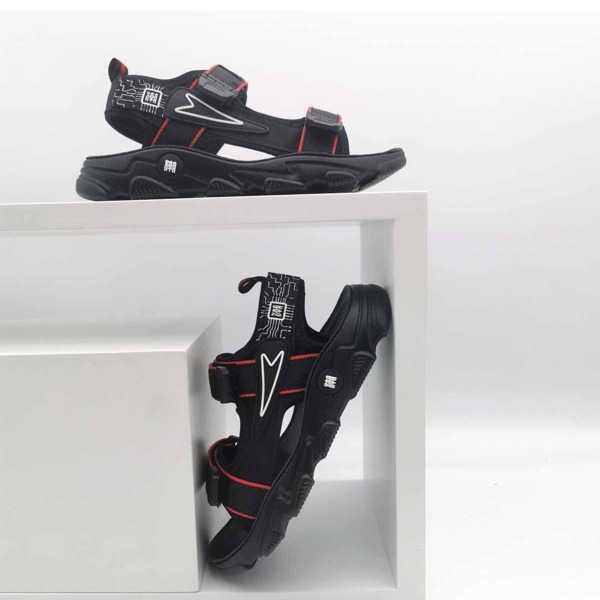 

Girls Colorblock Sport Sandals, Red
