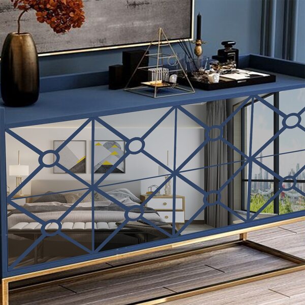 

20pcs Geometric Mirror Surface Wall Paper, Silver