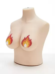 1pair Plus Sequin Fire Nipple Cover - Multicolor - View 3