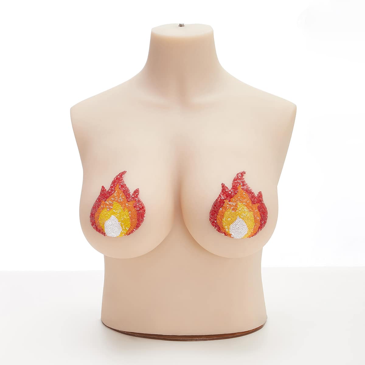 

1pair Plus Sequin Fire Nipple Cover, Multicolor