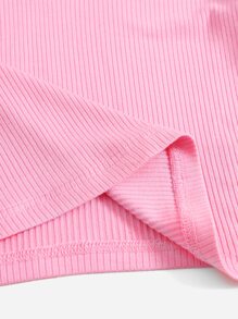 Muchica V Neck Rib-knit Tee