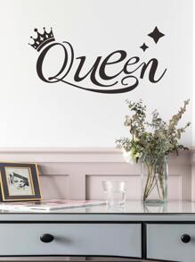 1pc Letter Graphic Wall Paper - Black - View 4