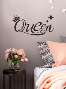 1pc Letter Graphic Wall Paper - Black - View 5