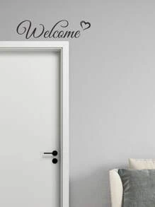 1 pieza Adhesivo de pared con gráfico de letra, calcomanía de arte de pared negra impermeable para decoración del hogar, adhesivos, calcomanía de pared, calcomanía de vinilo para decoraciones del hogar, artículos de decoración de primavera para refrescar su hogar, calcomanías de decoración de festivales, regalos de cumpleaños y graduación - Negro - Ver 4