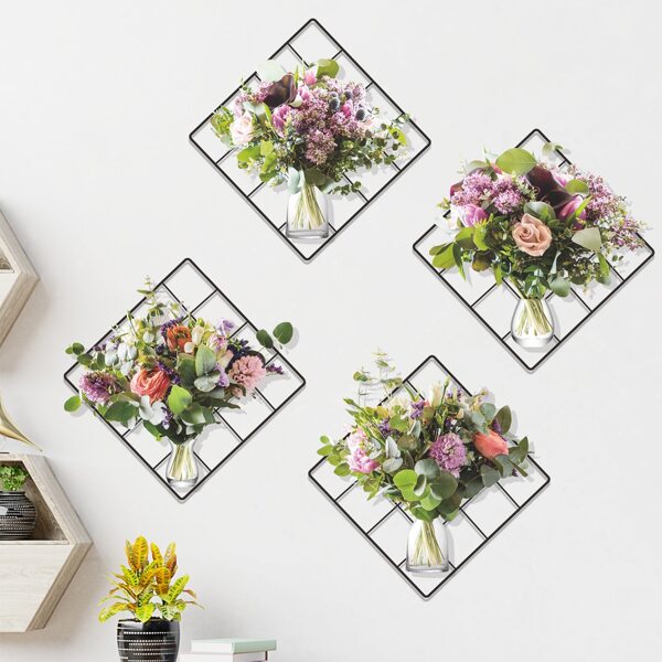 

1set Flower Print Wall Paper, Multicolor
