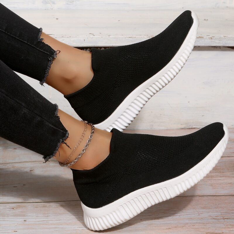 

Breathable Slip-on Sneakers, Black