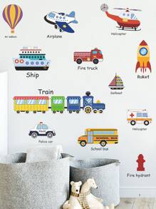 1入組車輛印花牆紙 - 彩色 - 查看 1