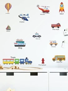 1入組車輛印花牆紙 - 彩色 - 查看 2