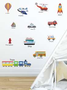 1入組車輛印花牆紙 - 彩色 - 查看 3