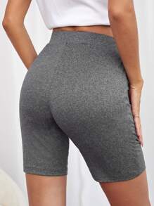 Shorts biker unicolor - Gris Oscuro - Ver 2