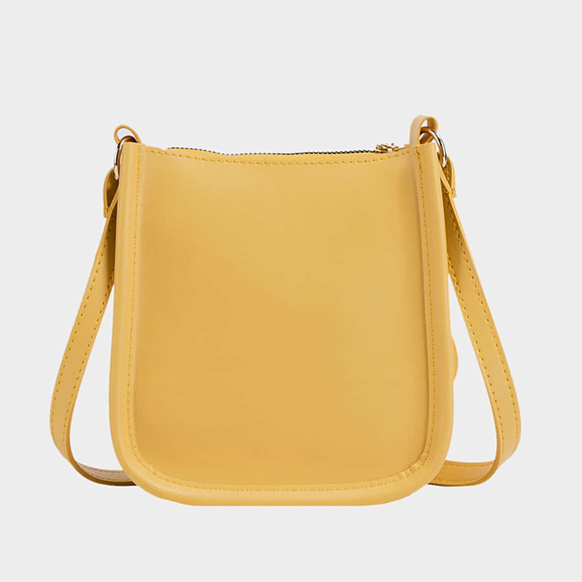 

Solid Crossbody Bag, Yellow