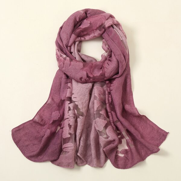 

Ombre Pattern Scarf, Purple