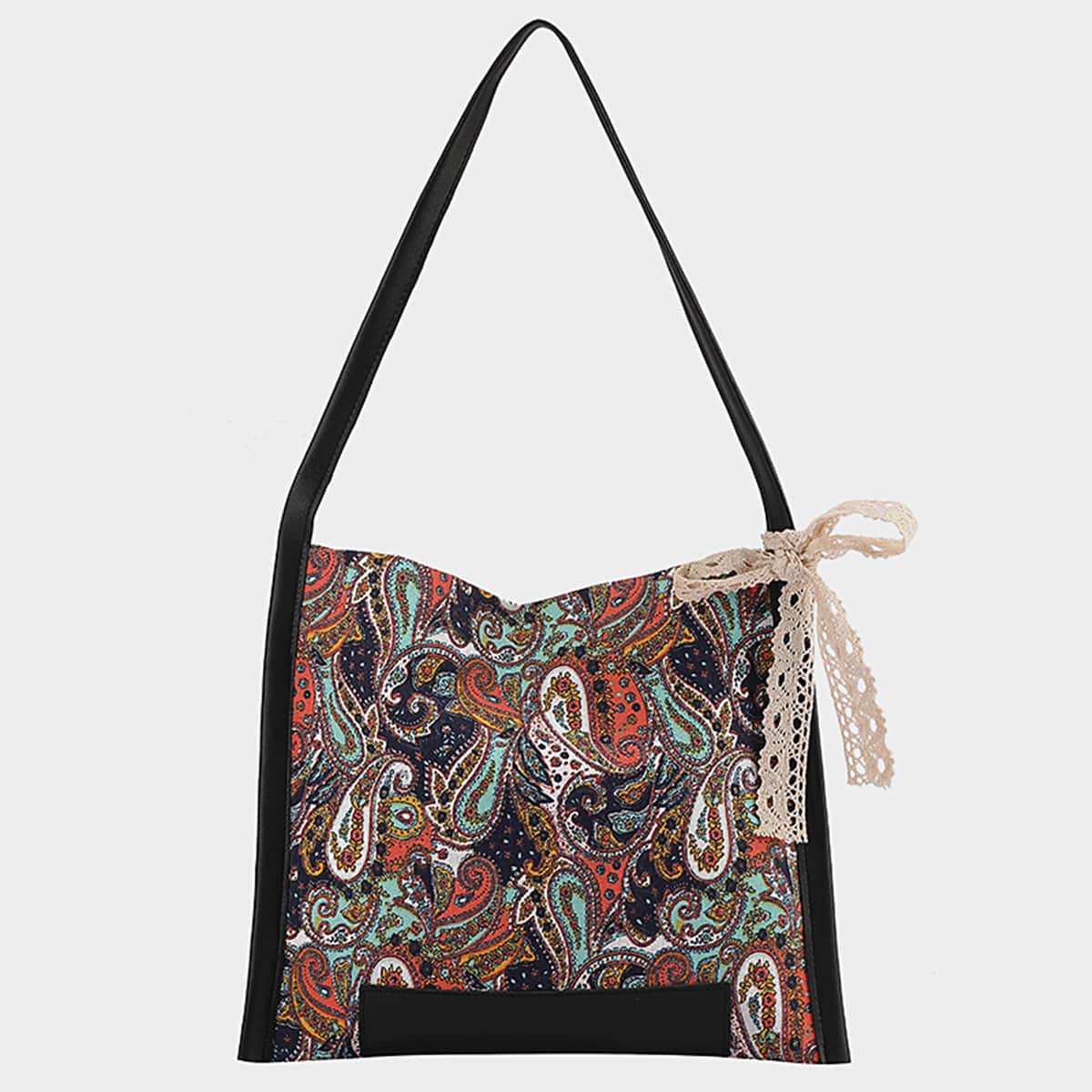 

Paisley Pattern Shoulder Bag, Multicolor