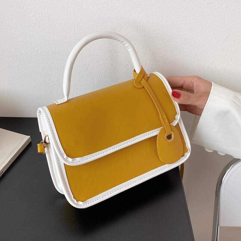 

Colorblock Square Bag, Yellow