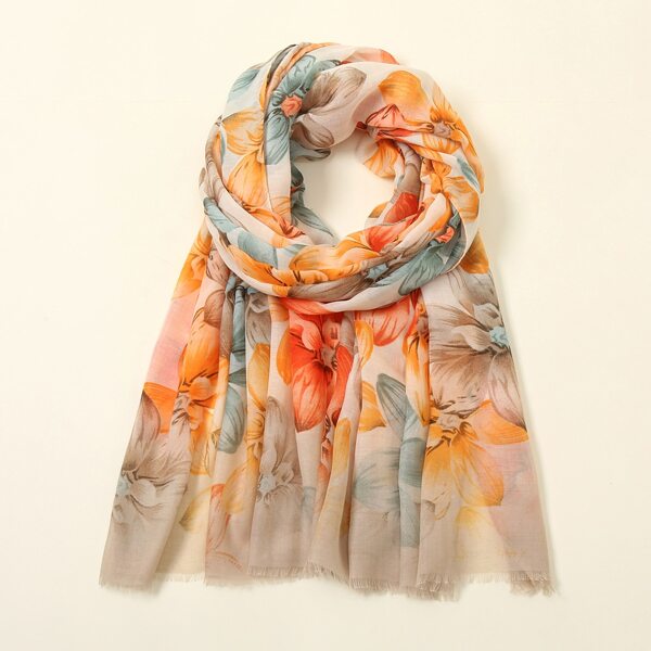 

Floral Print Scarf, Multicolor