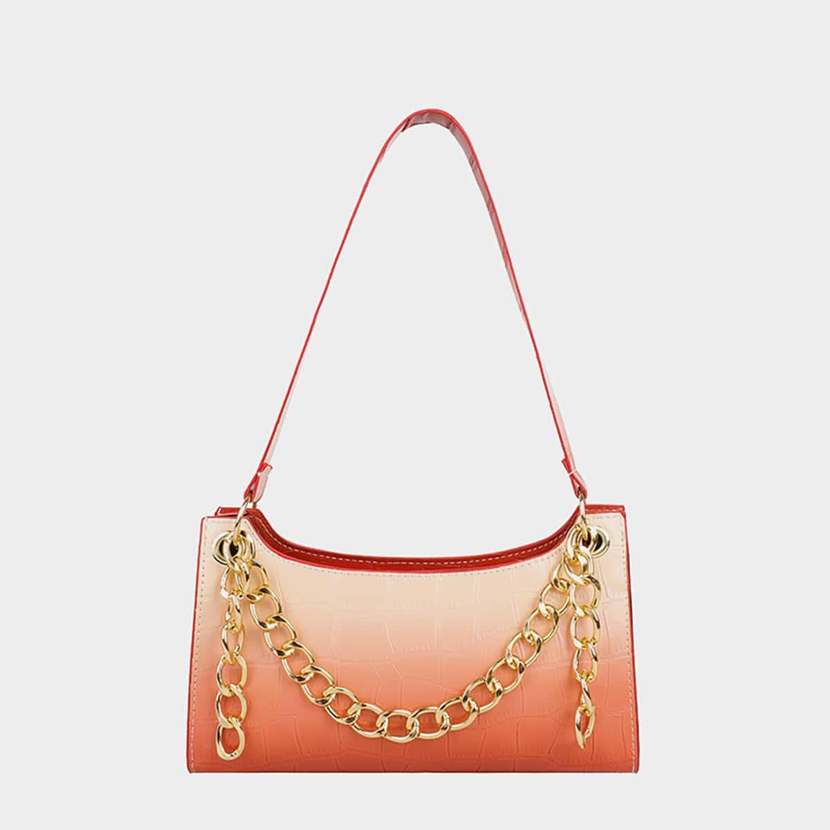 

Ombre Pattern Shoulder Bag, Coral orange