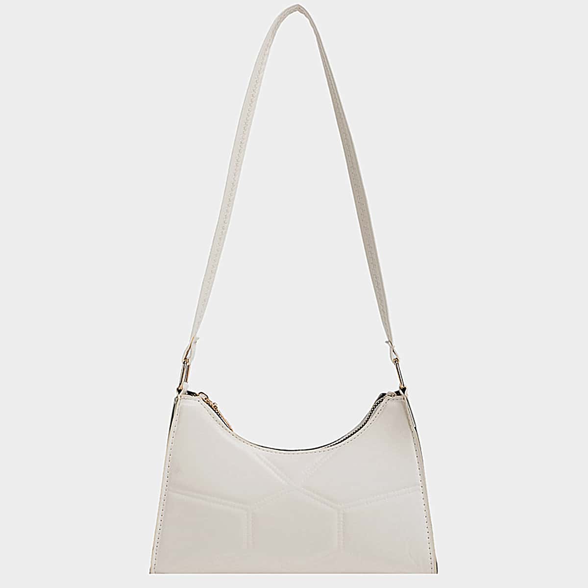 

Quilted Shoulder Bag, White