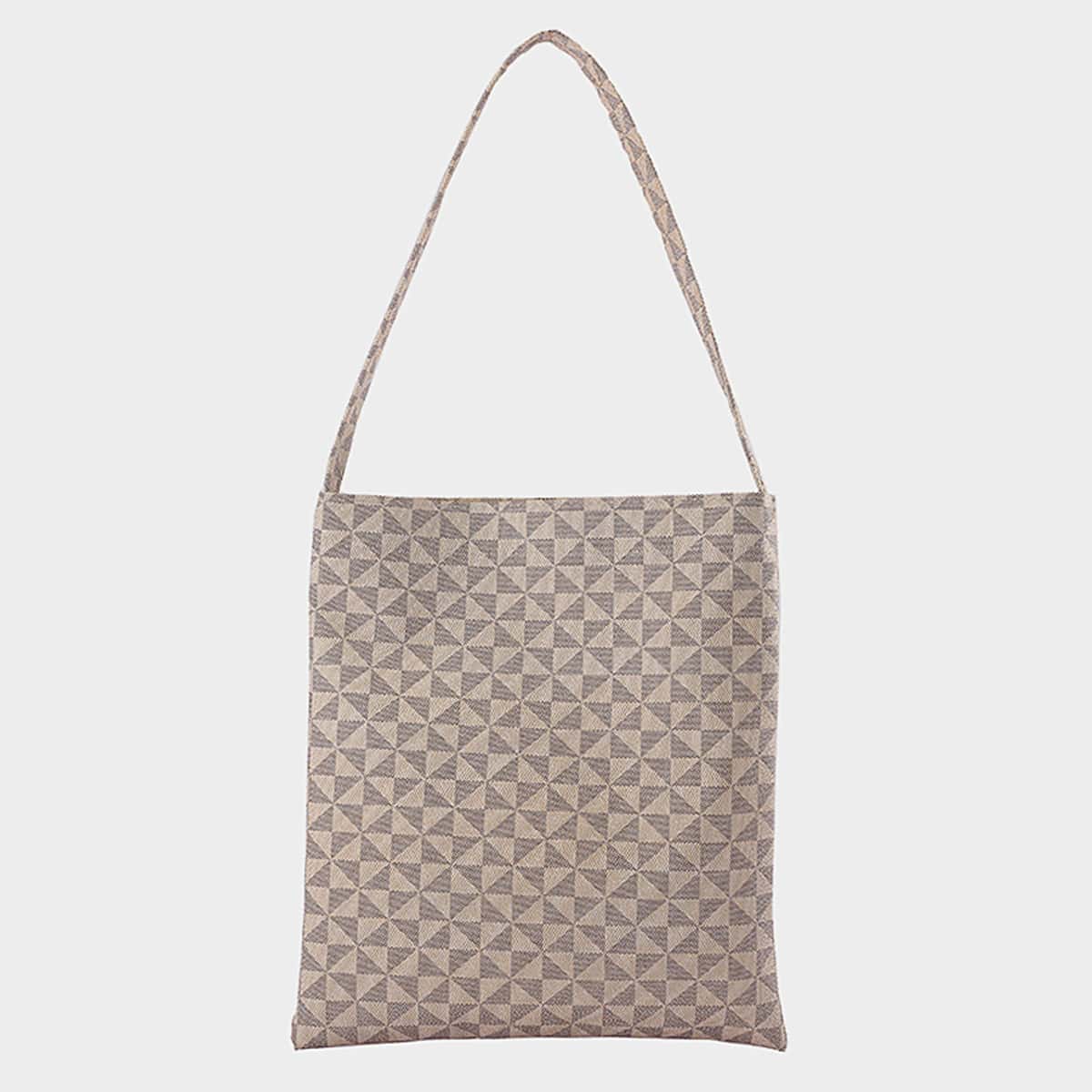 

Geo Pattern Shoulder Bag, Beige