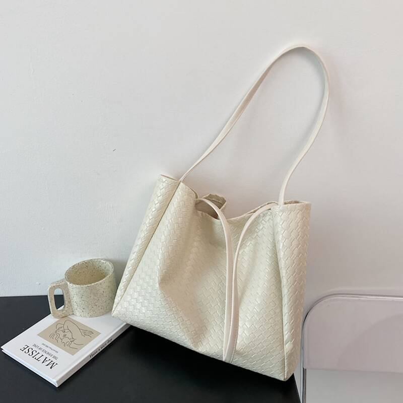 

Woven Tote Bag, Beige