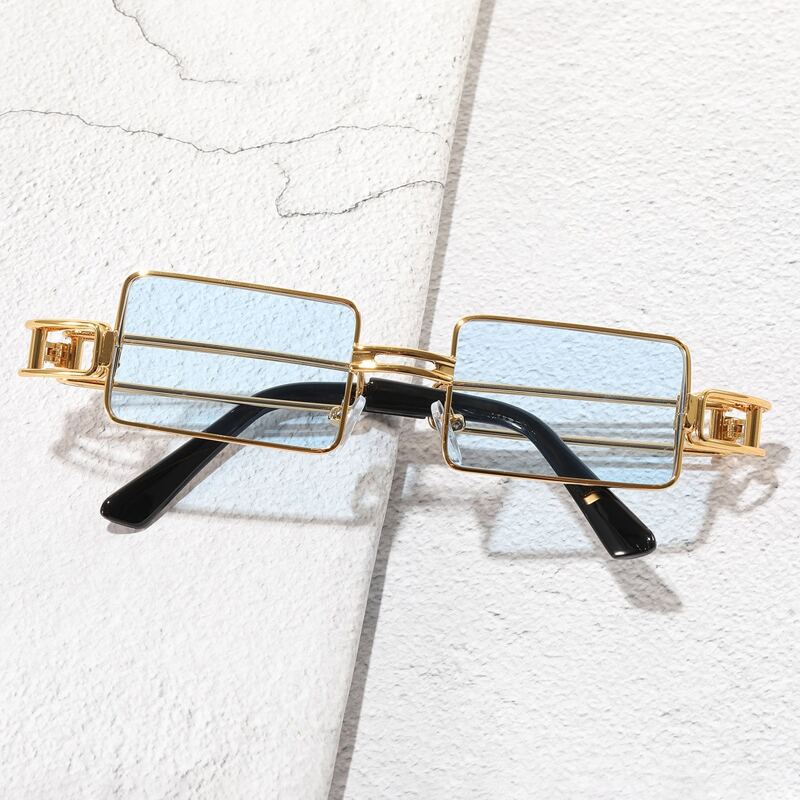 

Guys Square Frame Sunglasses, Baby blue