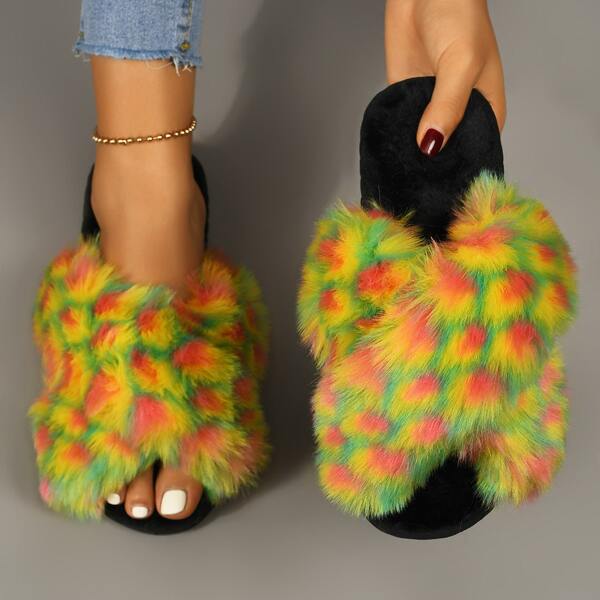 

Colorblock Bedroom Slippers, Multicolor