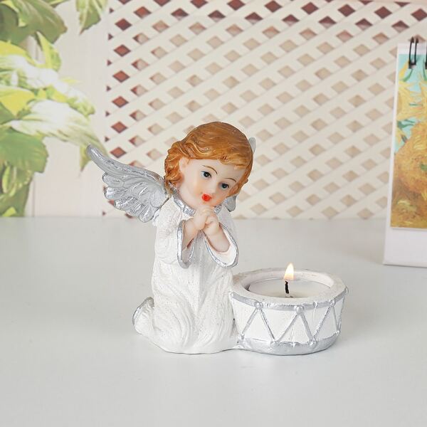 

1pc Angel Candle Holder, Multicolor