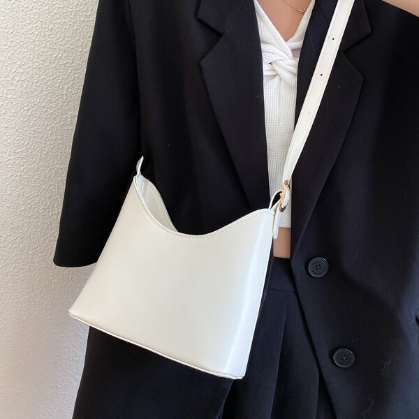 

Minimalist Bucket Bag, Beige