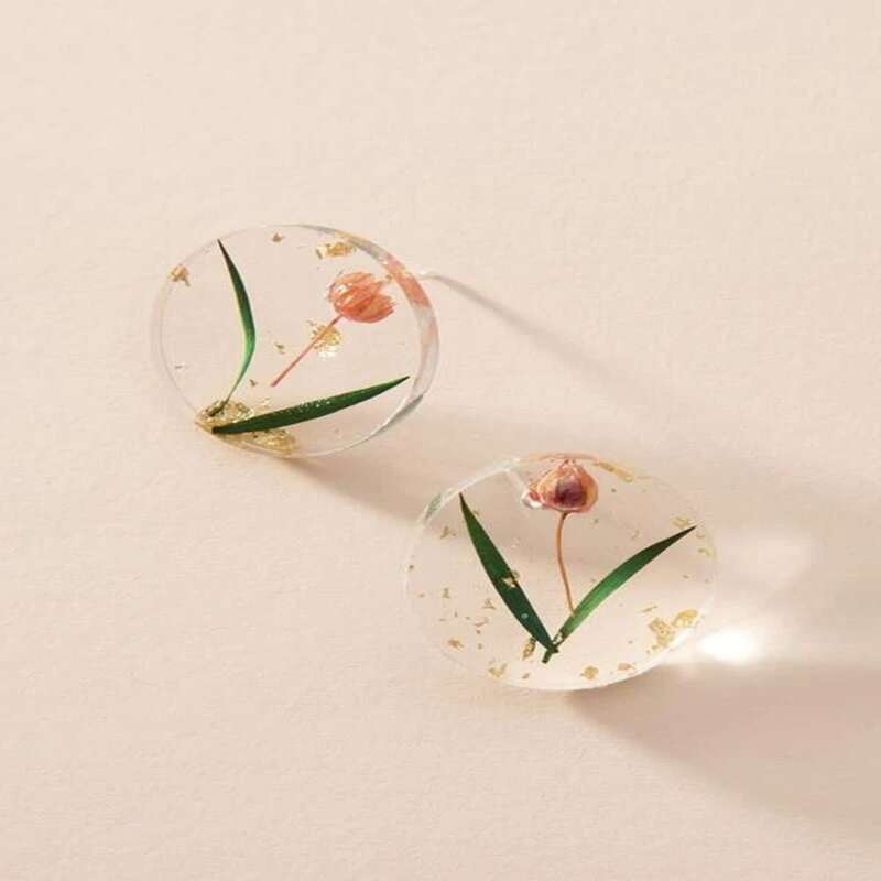 

Floral Decor Stud Earrings, Multicolor