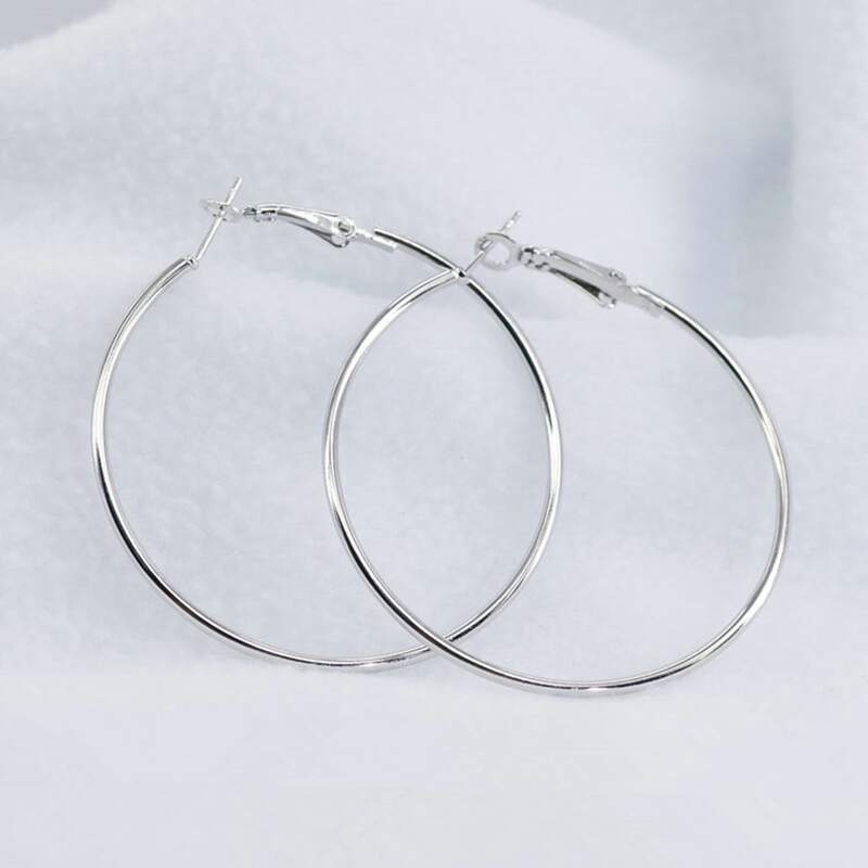 

Minimalist Hoop Earrings, Silver