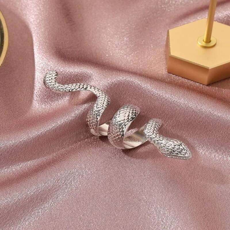 

1pc Serpentine Ring, Silver