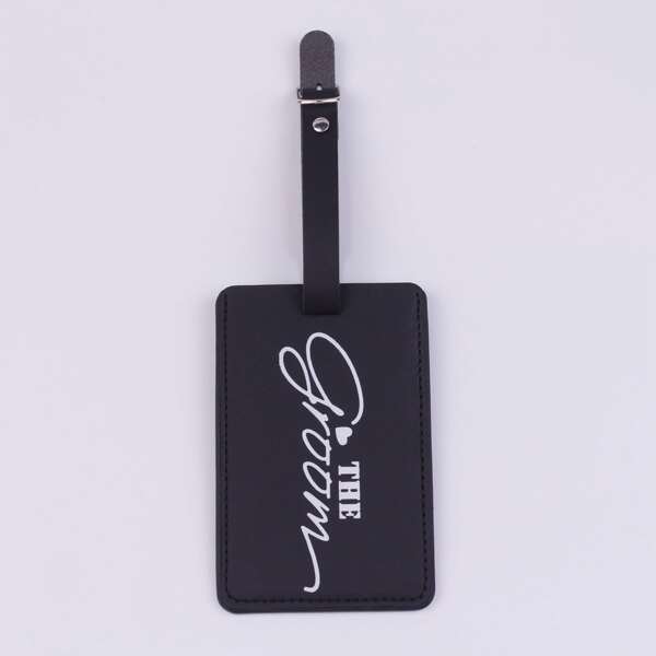 

Letter Graphic Luggage Tag, Black