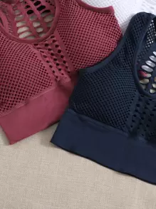 Yoga Basic 4入組鏤空瑜伽訓練徒步和戶外運動型胸罩