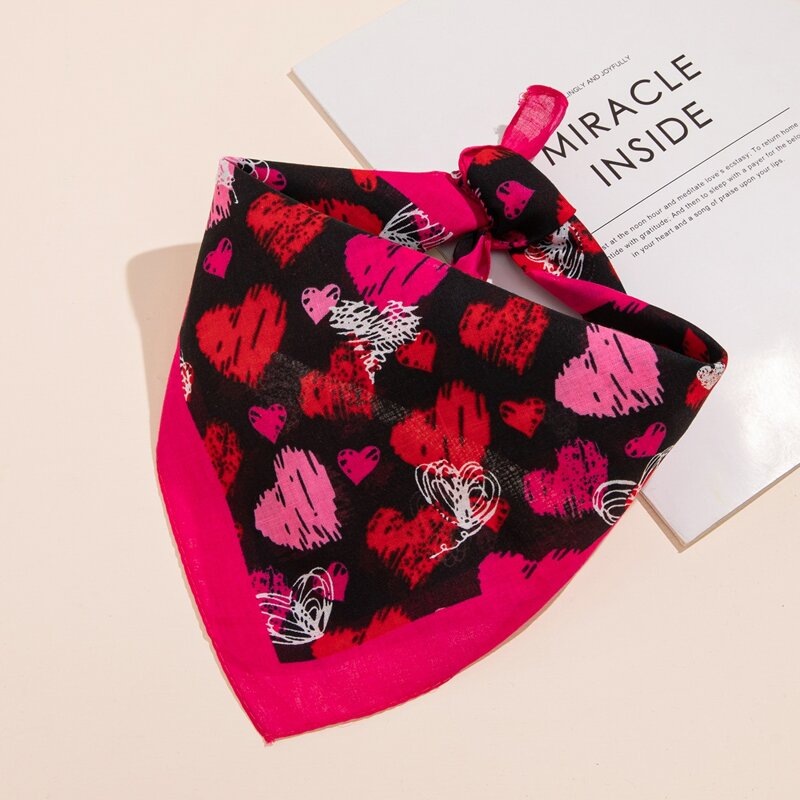 

Heart Pattern Bandana, Multicolor