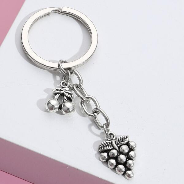 

Fruit Charm Keychain, Silver